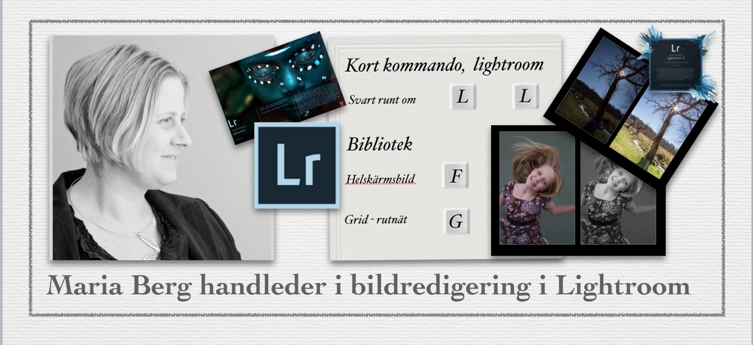 Maria Berg handleder i bildredigering i Lightroom